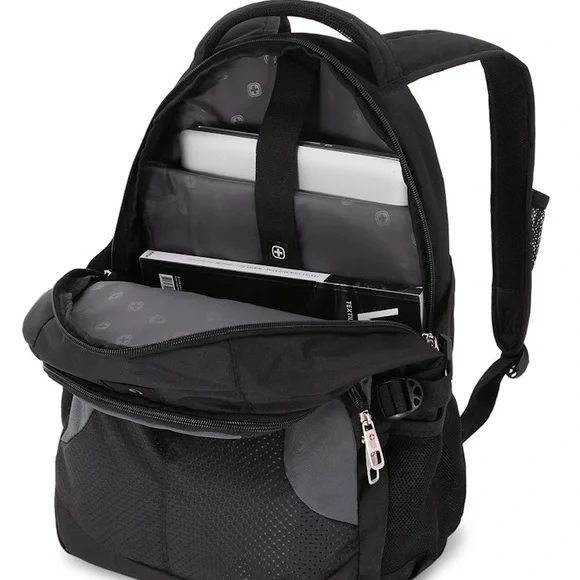 SwissGear Black and Gray Backpack with Durable Water-Resistant Design - Picture 6 of 7